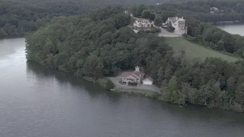 Lake homes with a view too Stock Footage 111481873