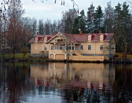 Lake house. Stock Photos