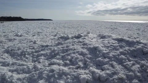 Lake Huron in winter 2 Stock Footage 233727496