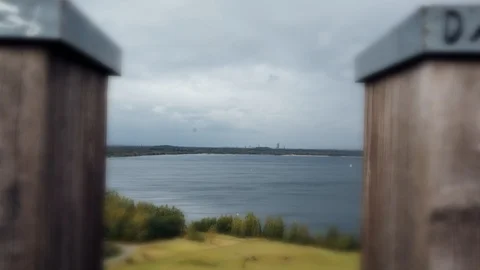 A Lake with a Hyperzoom | Leipzig | Germany Video stock 89380996