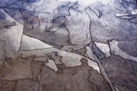 Lake Ice Patterns Stock Photos