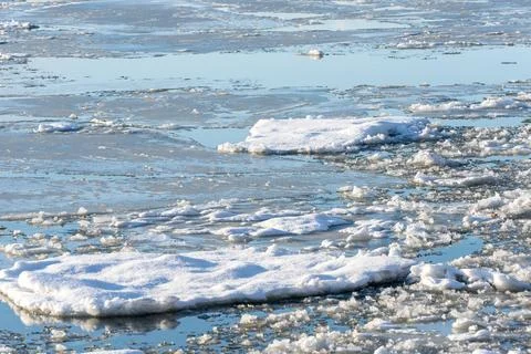 Lake Ice Spring Breakup Stock Photos