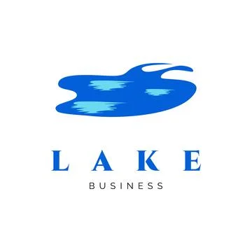Lake Icon Logo Design Template Stock Illustration