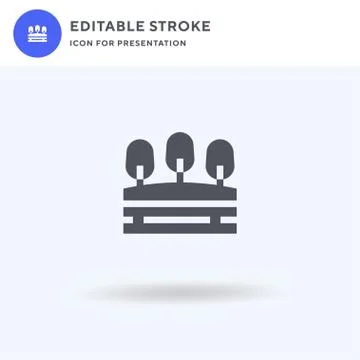 Lake icon vector, filled flat sign, solid pictogram isolated on white, logo 스톡 일러스트