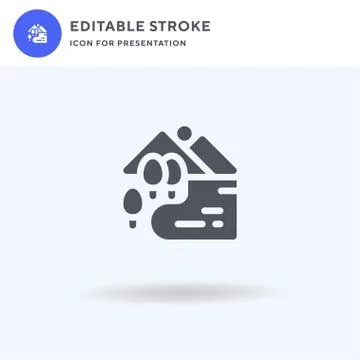 Lake icon vector, filled flat sign, solid pictogram isolated on white, logo 스톡 일러스트