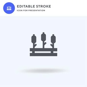 Lake icon vector, filled flat sign, solid pictogram isolated on white, logo Stock Illustration