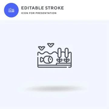 Lake icon vector, filled flat sign, solid pictogram isolated on white, logo 스톡 일러스트