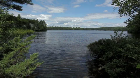 Lake inlet Stock Footage 954844