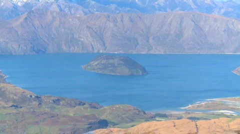 Lake island Stock Footage 873813