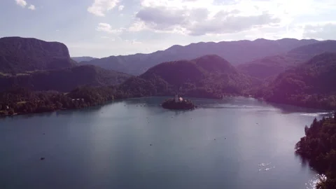 Lake with island Stock Footage 219217185