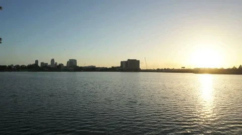 Lake Ivanhoe Sunset Stock Footage 58641621