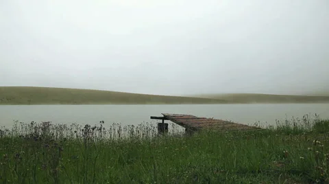 Lake jetty Stock Footage 48339690