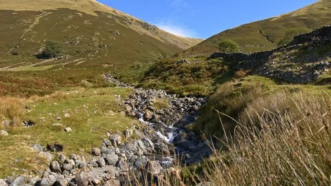 Lake land mountain stream. Stock Footage 118468557