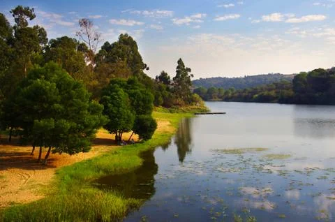 Lake landscape Stock Photos