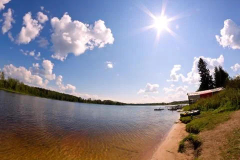 Lake landscape Stock Photos