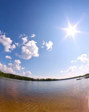 Lake landscape Stock Photos