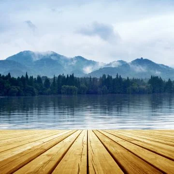 Lake landscape Stock Photos
