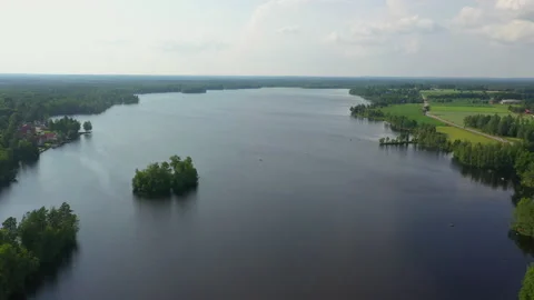 Lake landscape in Sweden Stock Footage 157426935