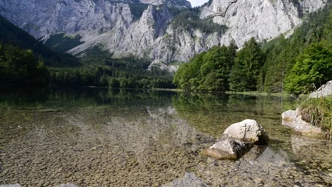 Lake langbathsee, salzkammergut, ebensee, austria 库存影片 126968053
