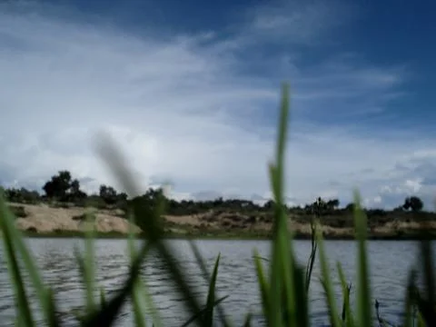 Lake level view Stock Photos