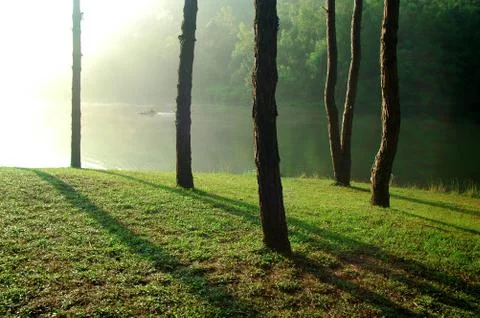 Lake of light Foto stock