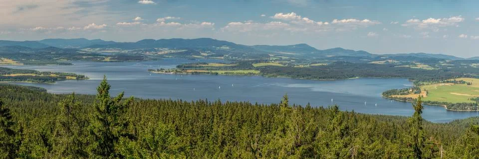 Lake Lipno in south Bohemia, Czech Republic, Europe Stock Photos