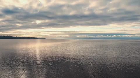 Lake Llanquihue Panoramic Sunset, Frutillar Chile Stock Footage 336650508