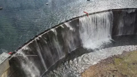 Lake Logan Dam Stockbeeldmateriaal 236739077