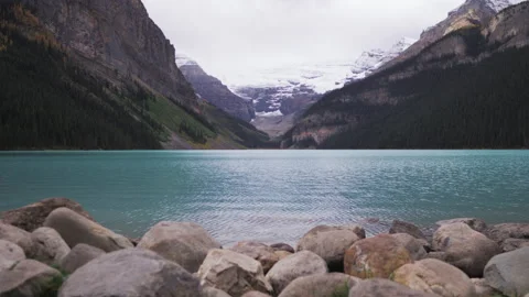 Lake Louise Slow Push Stock Footage 222963116