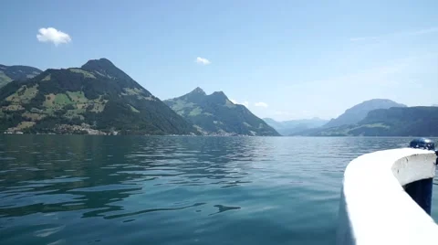 Lake lucerne ferry Stock Footage 53453805