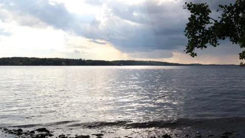 Lake Mälaren one evening. Stock Footage 246601207