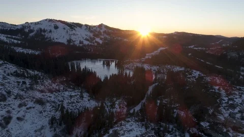 Lake Mary Drone View Stock Footage 104045743