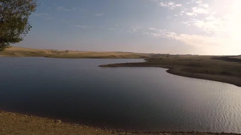 Lake in the meadow Stock Footage 120256411