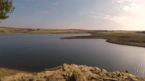 Lake in the meadow Stock Footage 120256430