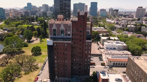 Lake Merit Brick Building Video stock 226901499