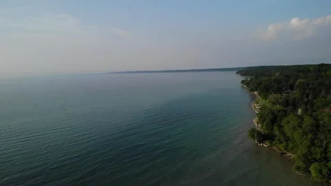 Lake Michigan Flyover Stock Footage 245099667