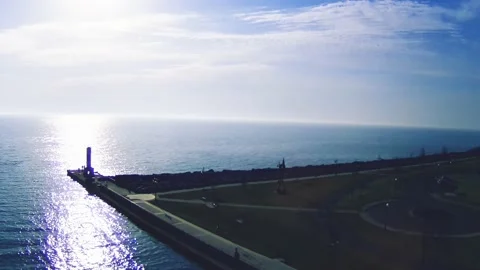 Lake Michigan Lighthouse 動画素材 152500850