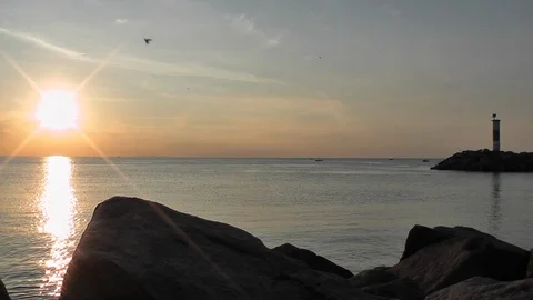 Lake Michigan Sunset Video stock 111245063