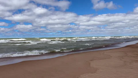 Lake Michigan waves Видео 301924399