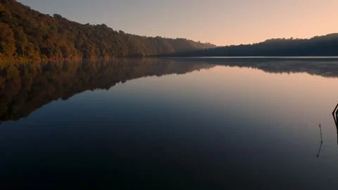 Lake in the morning Stock Footage 302953496