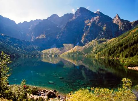 Lake in mountain Stock Photos