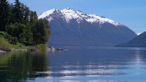 Lake with mountain reflection Video stock 73215371