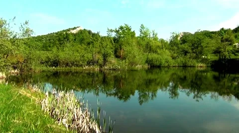 Lake on mountain Stol Vídeo Stock 63011007