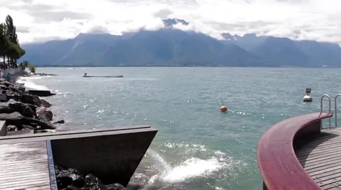 Lake Mountain View Stock Footage 48631763