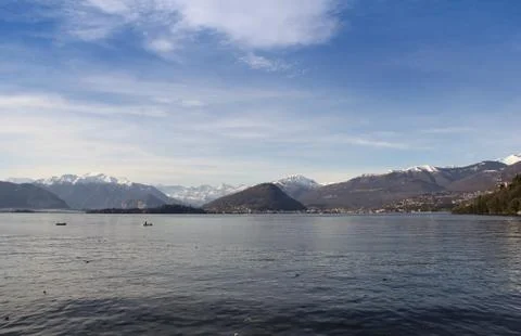 Lake with mountains-3 Stock Photos
