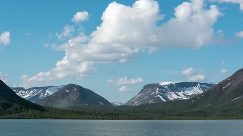 Lake in the mountains 4k Video stock 66002153