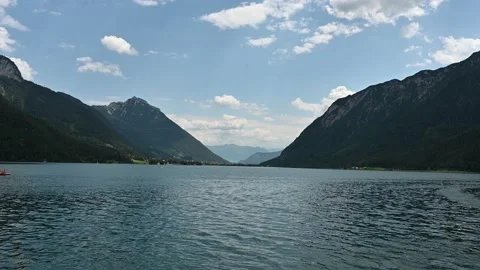 Lake in the mountains Achensee tyrol austria Stock Footage