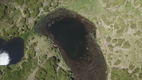 A lake in the mountains is like another planet 스톡 동영상 148277675