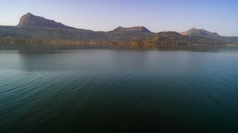 Lake with mountains in background Stock Photos