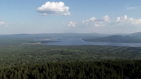 Lake in the mountains day Stock Footage 93801367